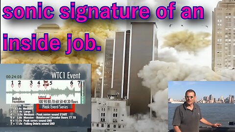 ( 0891 ) 9-11 Eyewitness - Hoboken NJ Footage & Sonic Analysis of Tower Collapse - Original Documentary by Rick Siegel - Now Enhanced - Sound Analysis at 0:43:06