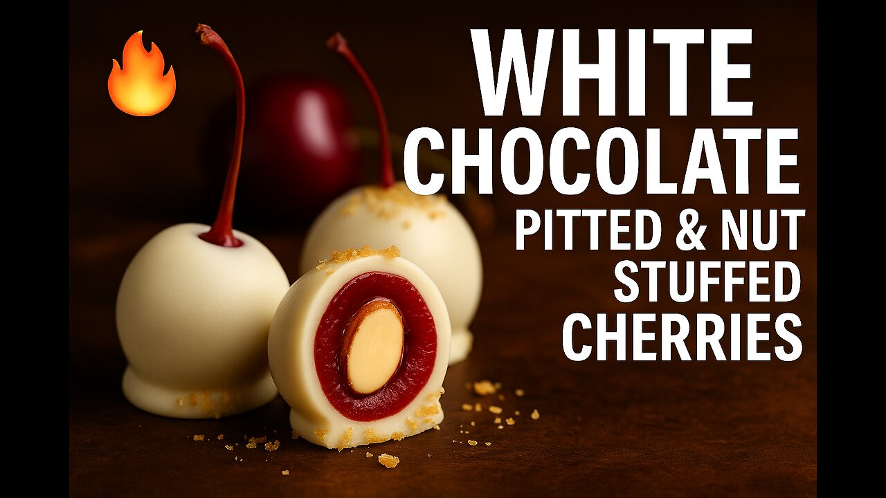 🍒 White Chocolate Pitted & Nut Stuffed Cherries