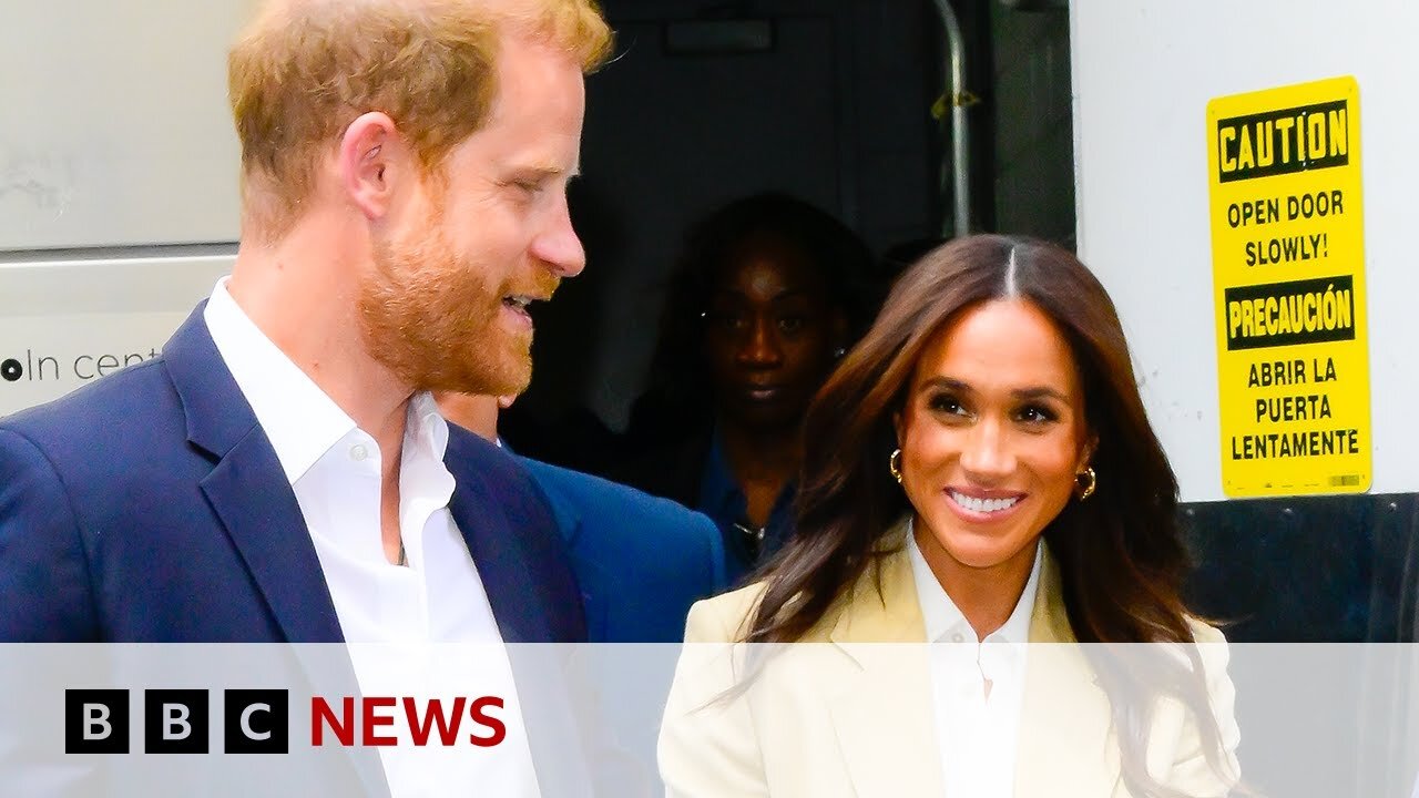 Harry and Meghan call for stronger social media protections for children | BBC News