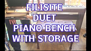 FILISITE Duet Piano Bench with Storage, Padded, looks great