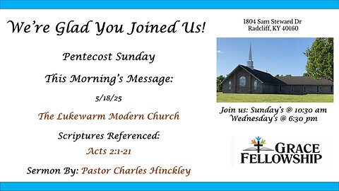 The Lukewarm Modern Church - 5/18/25