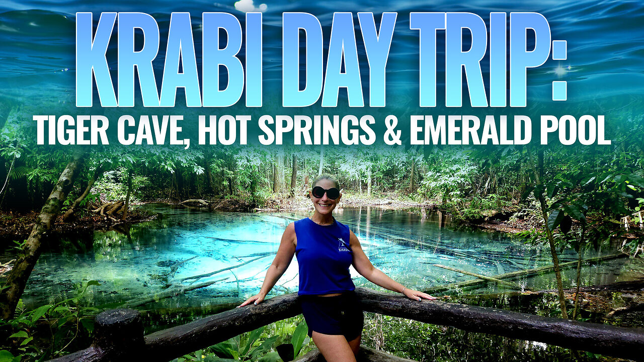 Krabi Day Trip | Tiger Cave Temple, Hot Springs & Emerald Pool Jungle Tour in Thailand 🇹🇭