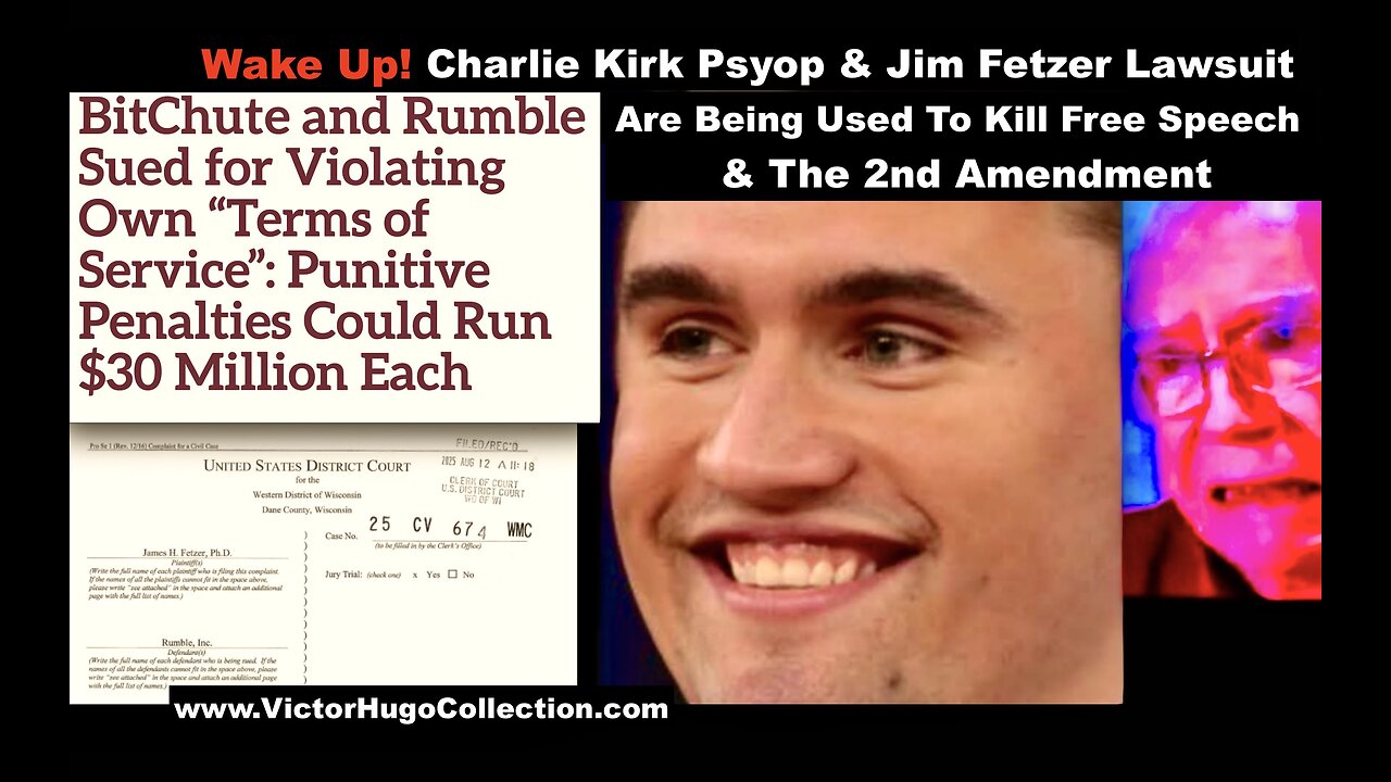 WARNING Charlie Kirk Psyop Jim Fetzer Censorship Lawsuit Are Used To Kill Free Speech 2nd Amendment