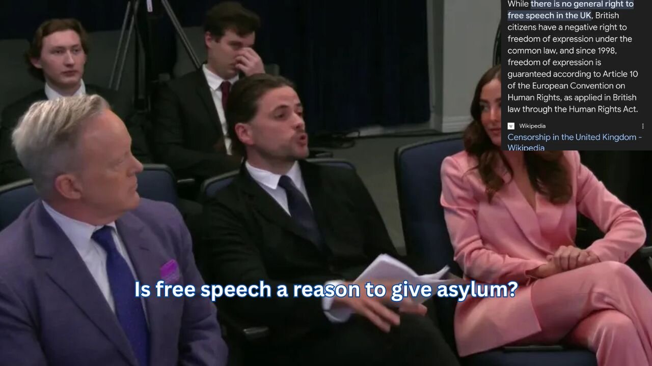 A British influencer asked the White House if Brits can get asylum over free speech