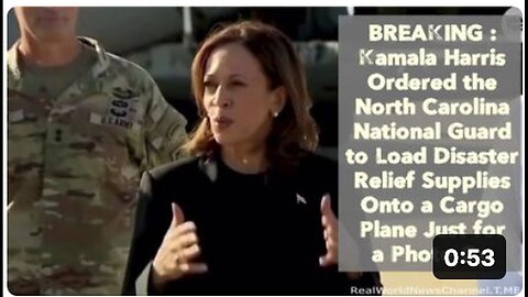 "Kamala Harris Directs NC National Guard to Load Disaster Relief Supplies"