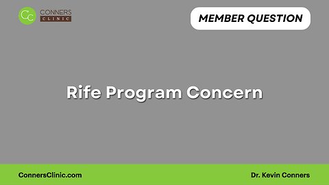 Rife Program Concern