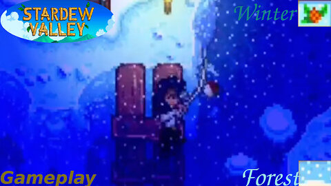 Stardew Valley - Fishing In The Forest [Winter Season] - Gameplay #2 (Snow Weather)