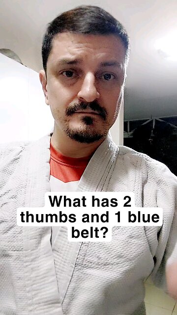 What has 2 thumbs and 1 blue belt? #bjjlife