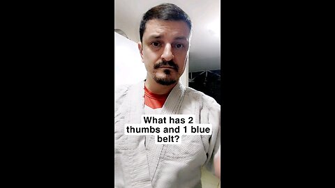 What has 2 thumbs and 1 blue belt? #bjjlife