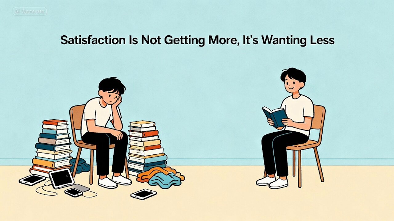 Satisfaction Is Not Getting More, It's Wanting Less