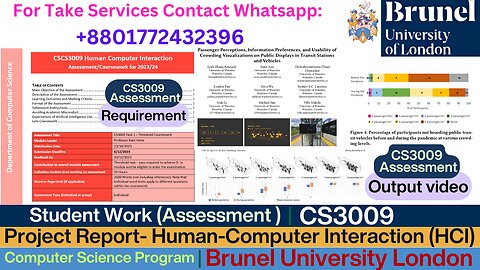 Client Work( Assignment)|CS3009 HCI Research Assignment Critical HCI Issues|Brunel University London