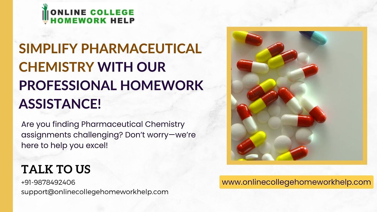 Excel in Pharmaceutical Chemistry: Personalized Assignment Support Available!