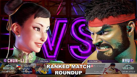 Kuya Kalbo SF6 Ranked Match Roundup. Chun Li Master Rank [Hori Fight Stick]