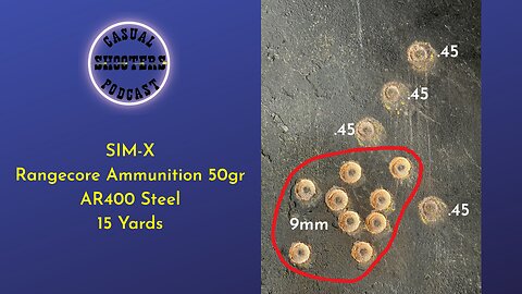 SIM-X 50GR Rangecore Ammunition vs AR400 Steel