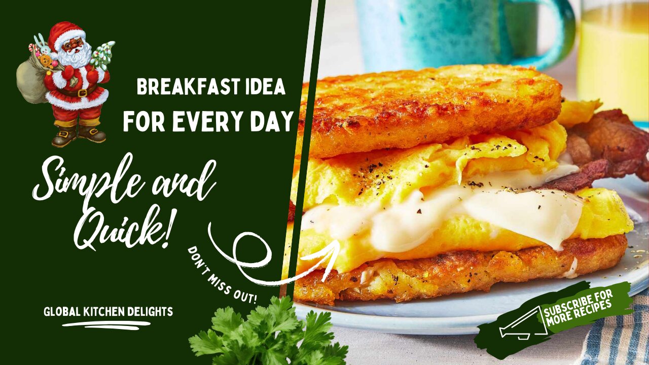 Breakfast idea for every day – simple and quick! Toast with egg and bacon!