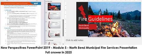 New Perspectives PowerPoint 2019 | Module 5: End of Module Project 1| North Bend Municipal Fire