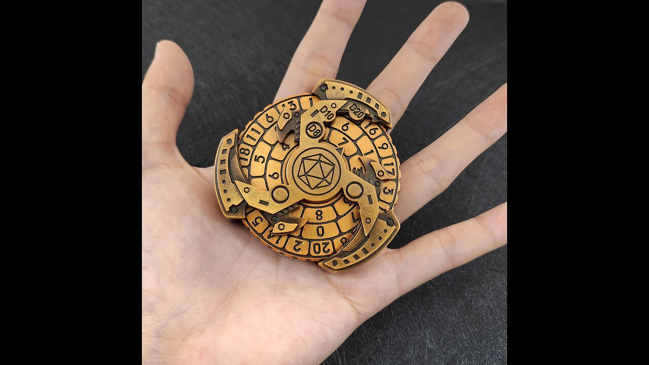 7-in-1 Fidget Spinner Polyhedral Metal Dice