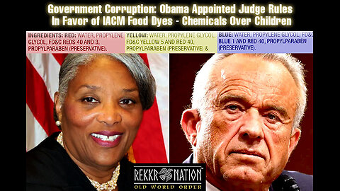 Government Corruption: Obama Appointed Judge Rules In Favor of IACM Food Dyes - Chemicals...