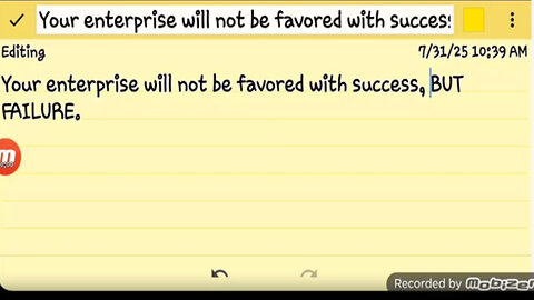 Esau, Your enterprise will not be CROWNED with success, BUT FAILURE.