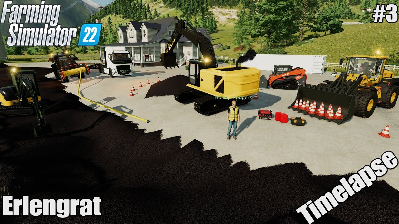 DIGGING TRENCH AND INSTALLING WATER LINES | ERLENGRAT | FARMING SIMULATOR 22 | EPISODE 3