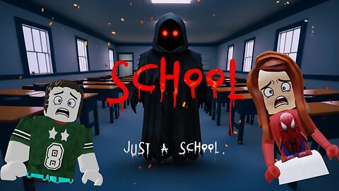 climbed into an abandoned school.. met something.. #roblox #gaming #horror #school #creepy