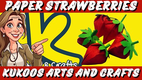 How to Make a Paper Strawberry | Easy Fruit Craft with Paper