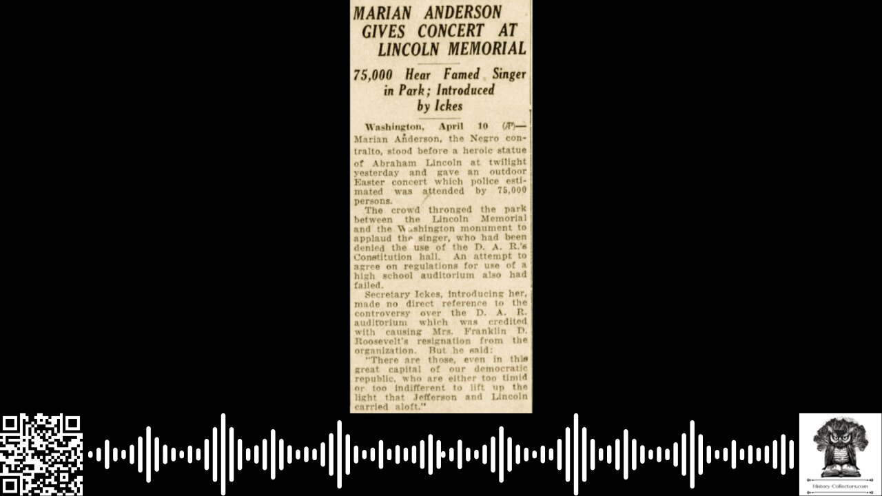 #OnThisDate April 9, 1939: Echoes Of Equality