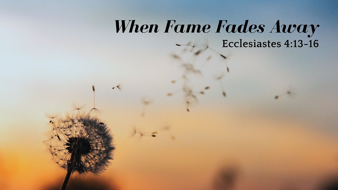 1218. When Fame Fades Away