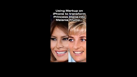 ONLY USED MARKUP TO CHANGE PRINCESS DIANA INTO MELANIA TRUMP