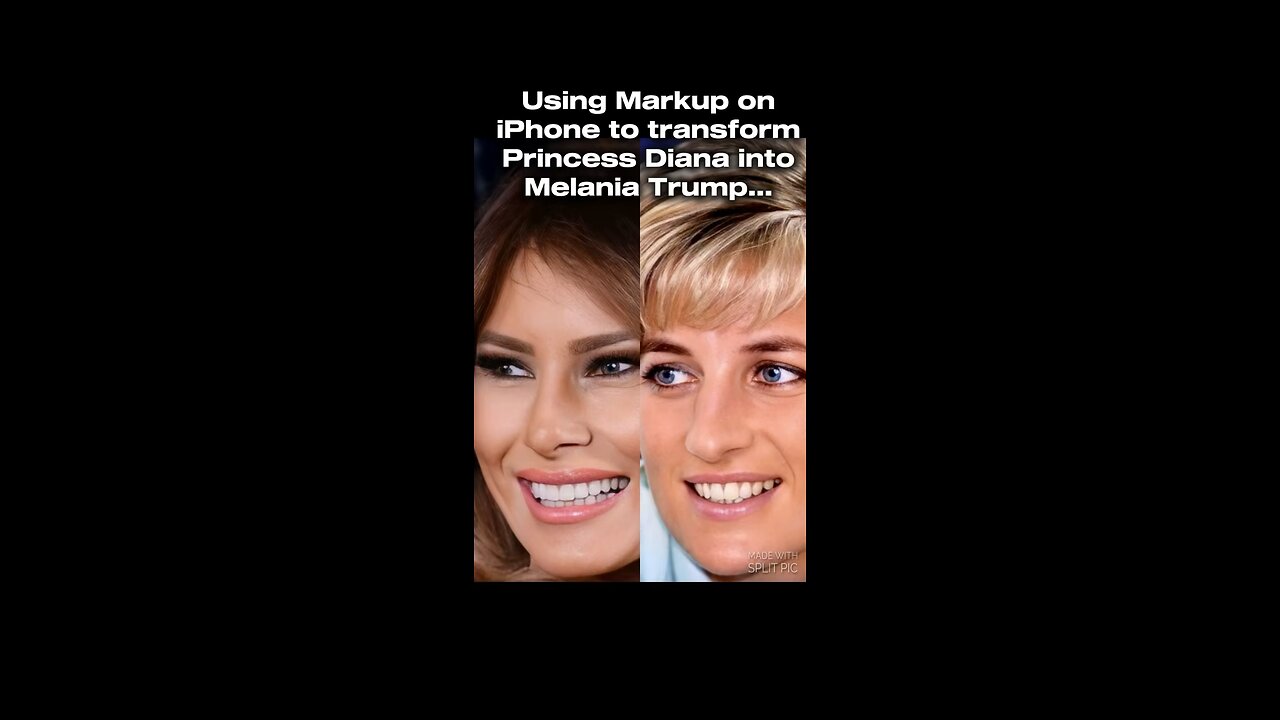 ONLY USED MARKUP TO CHANGE PRINCESS DIANA INTO MELANIA TRUMP