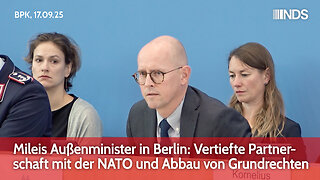Mileis Außenminister in Berlin: Vertiefte Partnerschaft mit der NATO und Abbau von Grundrechten. BPK