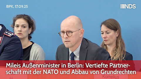 Mileis Außenminister in Berlin: Vertiefte Partnerschaft mit der NATO und Abbau von Grundrechten. BPK 