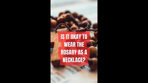 IS IT OKAY TO WEAR THE ROSARY AS A NECKLACE? #truth #jesus #mary #joseph #ihs #church #bible #christ