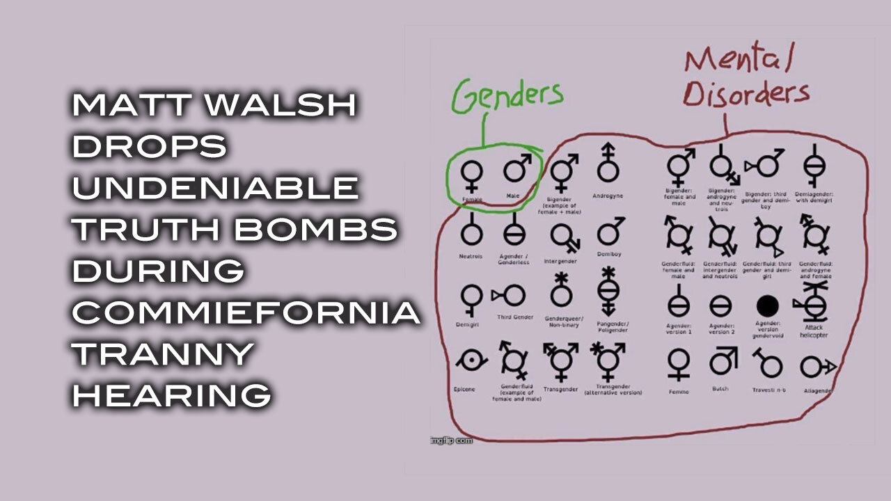Matt Walsh Drops Undeniable Truth Bombs During Commiefornia Tranny Hearing