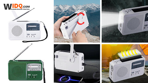 📻 500mA Compact Emergency Radio with Crank & Solar – Stay Safe Anytime! 🔥