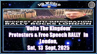 'Unite The Kingdom' Protestors & Free Speech RALLY In London