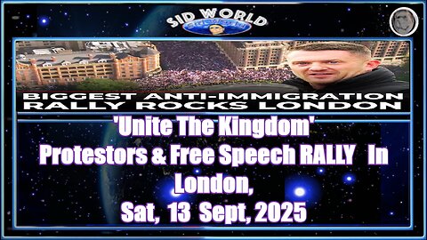 'Unite The Kingdom' Protestors & Free Speech RALLY In London