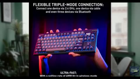 CHERRY XTRFY MX 8.3 TKL Wireless Mechanical Gaming Keyboard | LCD Display & Rota
