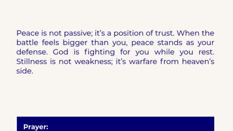 Peace that defends Me