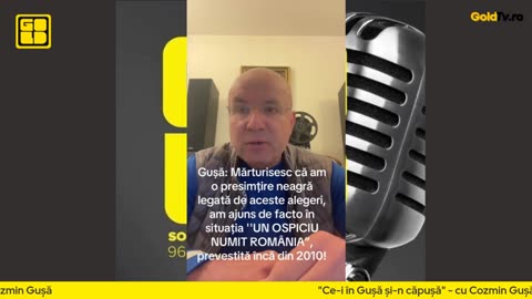 Gușă: Mărturisesc că am o presimțire neagră legată de aceste alegeri