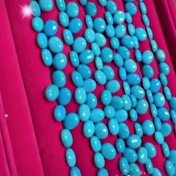 20250701-5 Sterling Treatment Turquoise Cabochon: Dancing Blues Notes in Stone