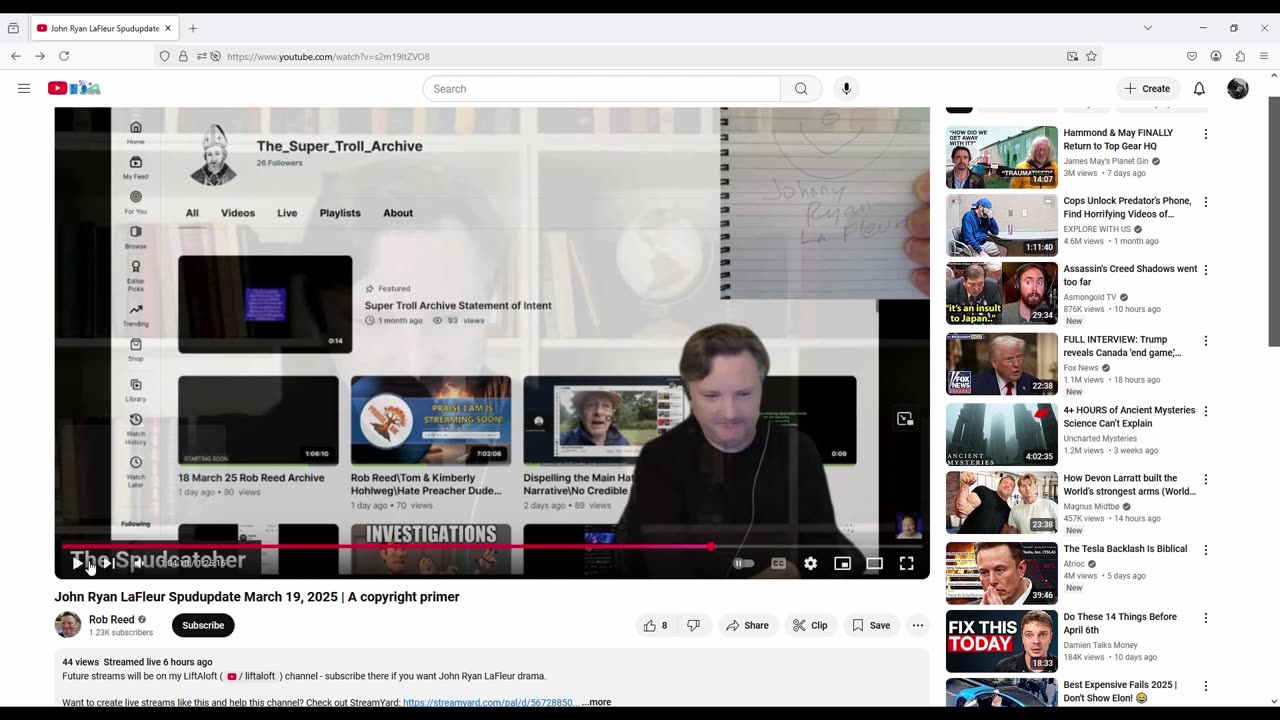 Rob Reed claims refuted 100%