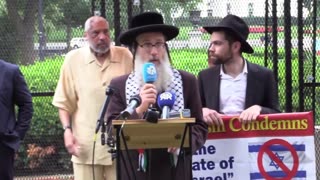 Antizionizt Rabbi denounces Netanyahu War Criminal outside White House