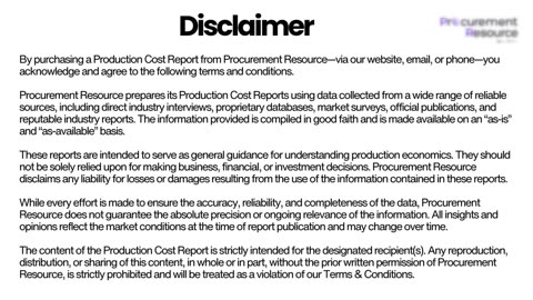 Glutamine Production Cost Analysis Report