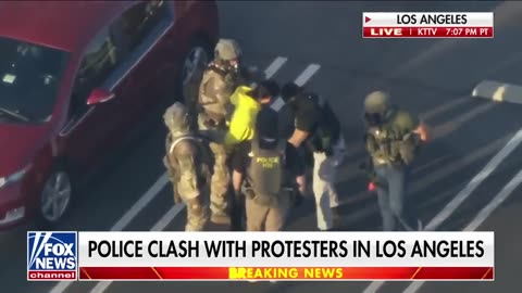 CAUGHT ON LIVE TV: Authorities sprint toward man in dramatic takedown