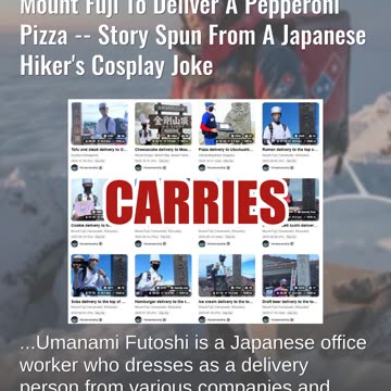 Fact Check: A Real Domino's Employee Did NOT Climb Japan's Mount Fuji To Deliver A Pepperoni Pizza