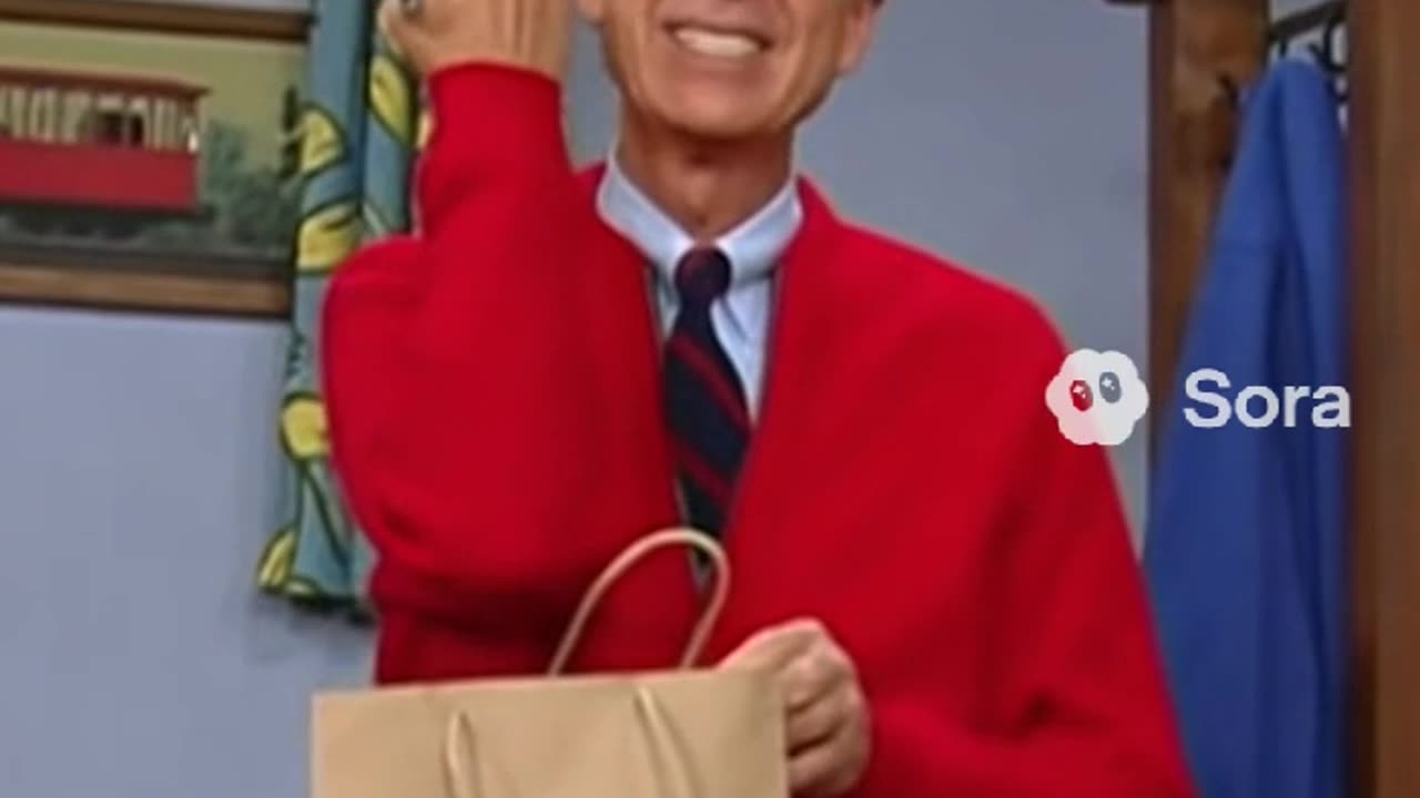 Mr Rogers bought a new gun and the puppets don't like it