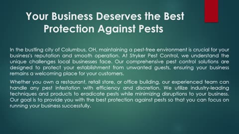 Commercial Pest Control Columbus OH