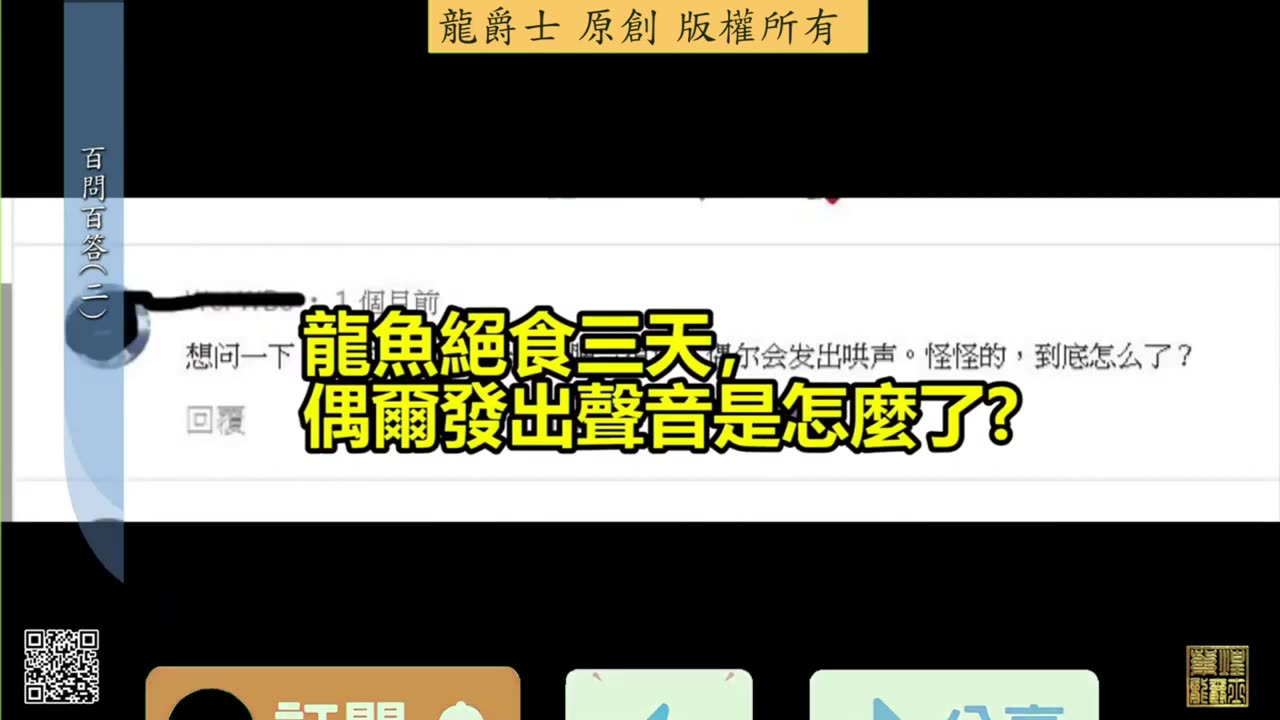 【龍爵士】千問千答 Q9 龍魚絕食三天偶爾發出聲音是怎麼了
