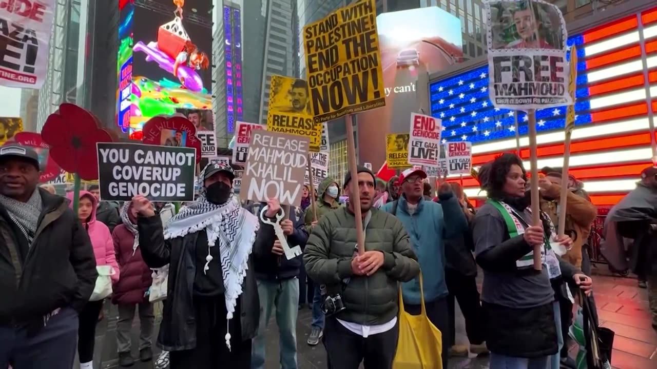 Protesters demand Mahmoud Khalil's release in New York rally